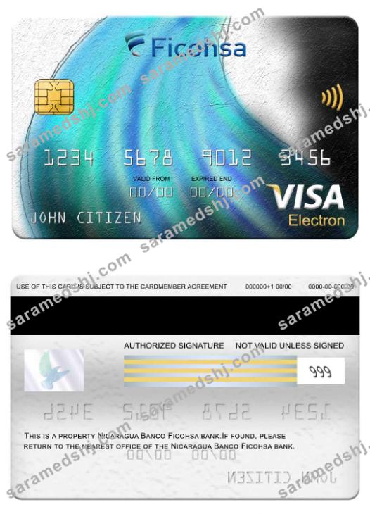 Nicaragua Banco Ficohsa bank visa electron card